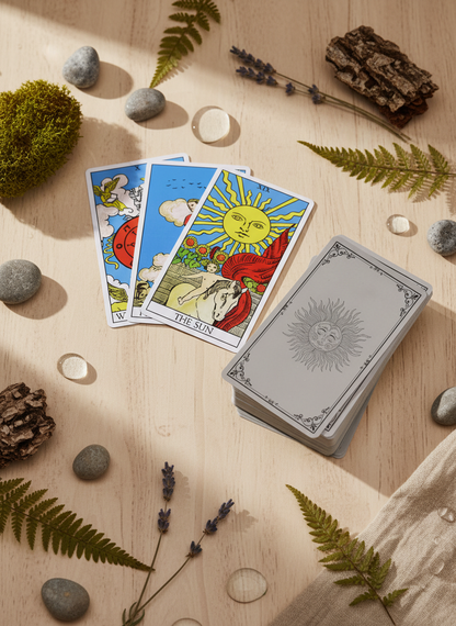 Traditional Arcana · Tarotkort med guidebog