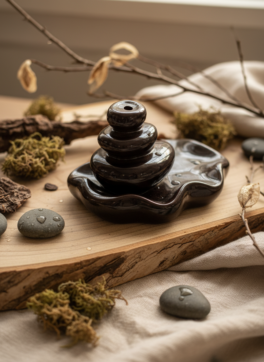 Backflow Røgelsesholder – Store Sten i Bassin