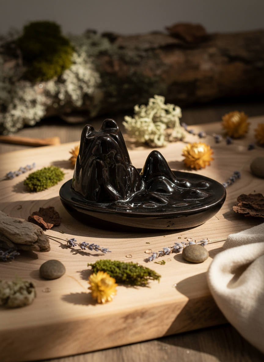 Backflow Røgelsesholder – Mini Bjerg