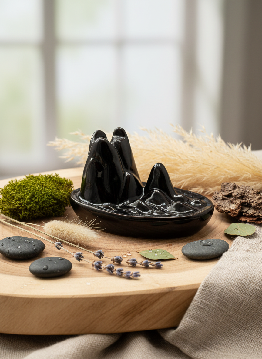 Backflow Røgelsesholder – Mini Bjerg