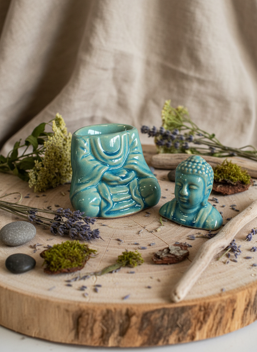 Oliebrænder – Siddende Buddha