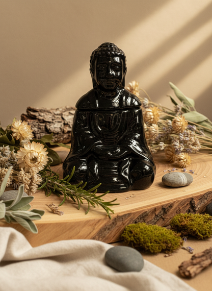 Siddende Buddha oliebrænder