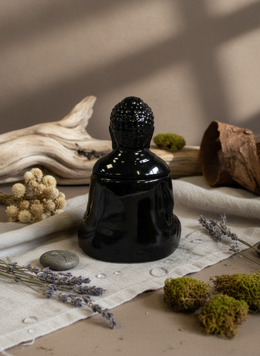 Oliebrænder – Siddende Buddha