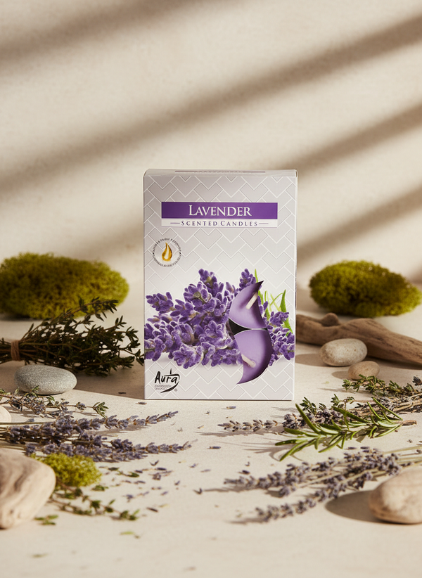 Duftfyrfadslys – Lavendel