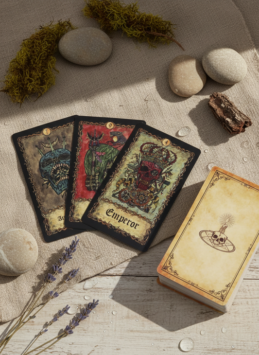 Requiem Arcana · Tarotkort med guidebog