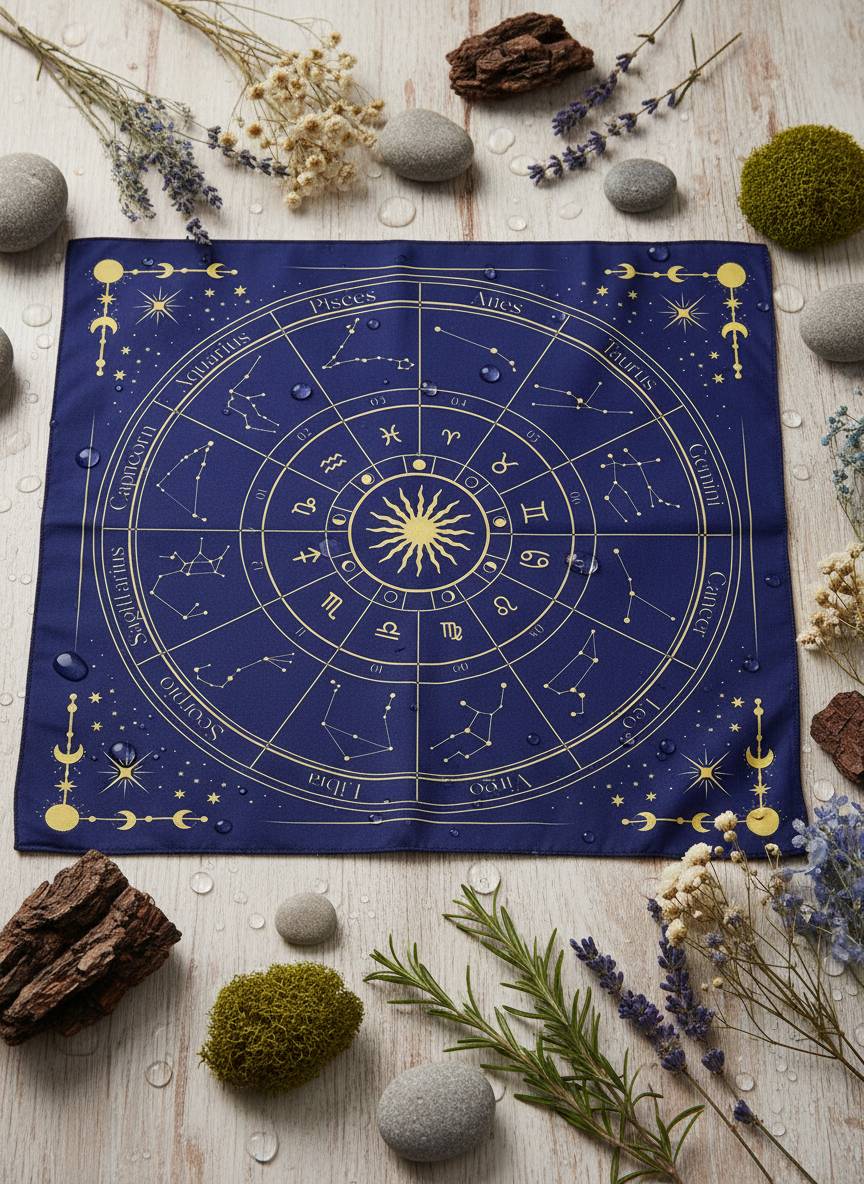 Tarot Dug – stjernetegn 75 x 75 cm