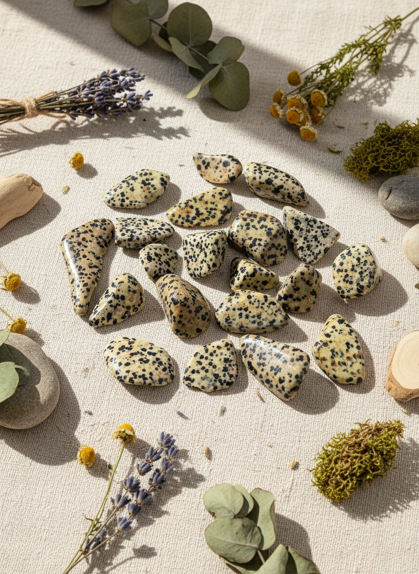 Dalmatiner Jaspis – Tromlesten (ca. 20–30 mm)