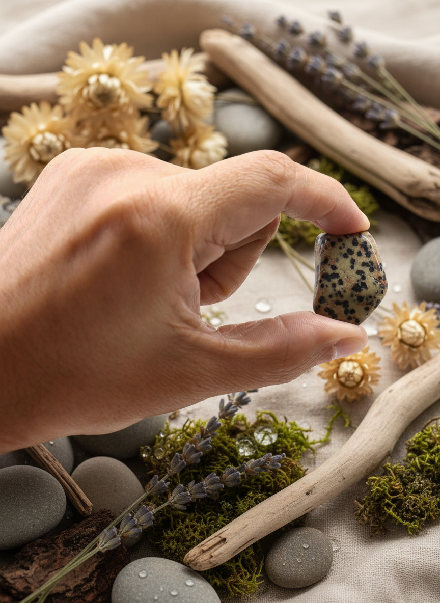 Dalmatiner Jaspis – Tromlesten (ca. 20–30 mm)