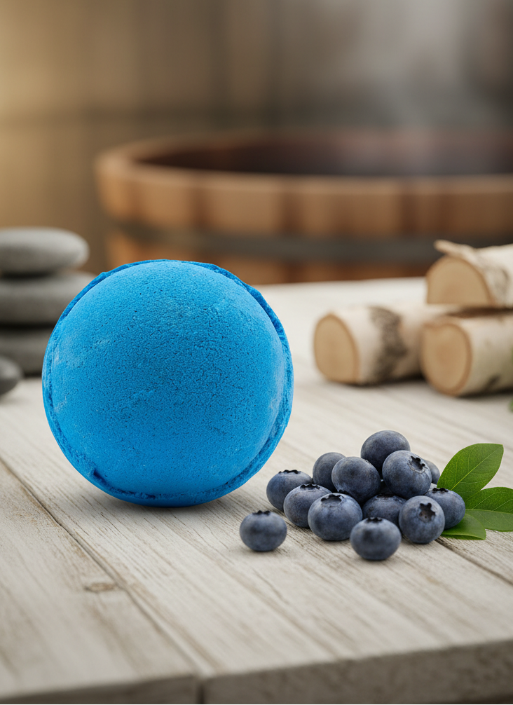 Jumbo Blåbær Badebombe