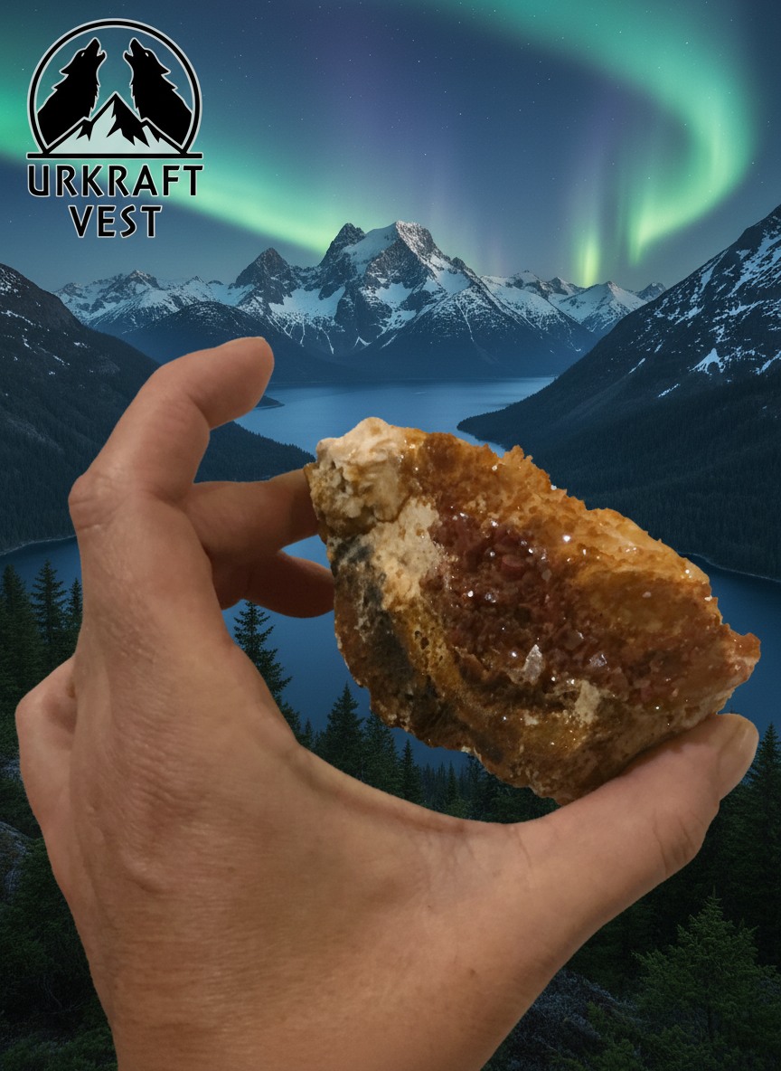 Kraftfuld Vanadinit på Baryt – Marokko – 323 gram