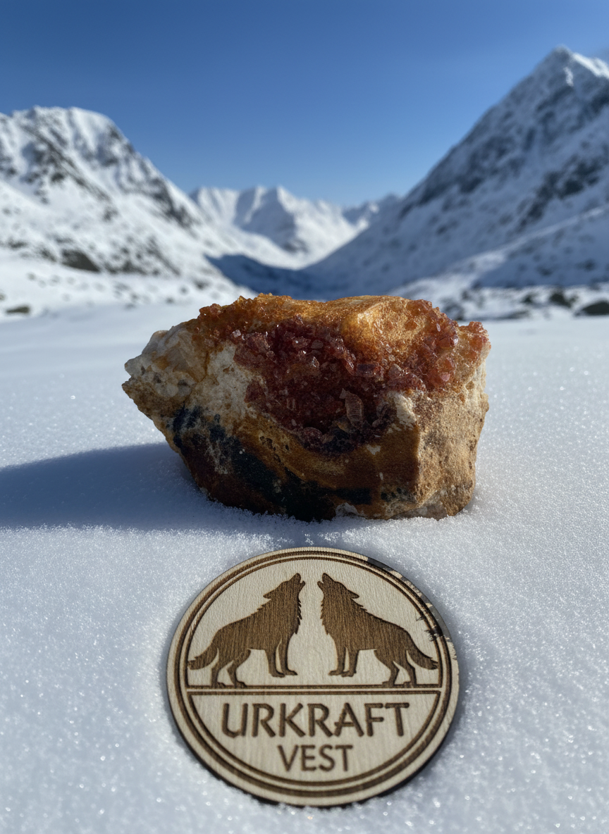 Kraftfuld Vanadinit på Baryt – Marokko – 323 gram