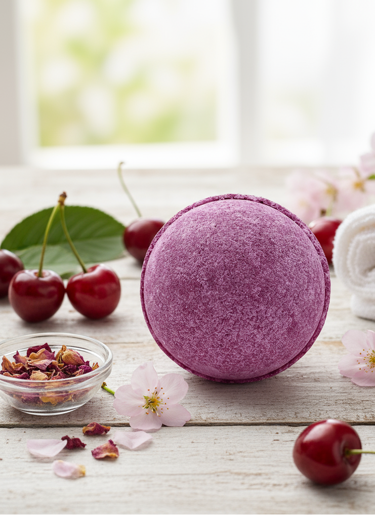 Jumbo kirsebær Badebombe