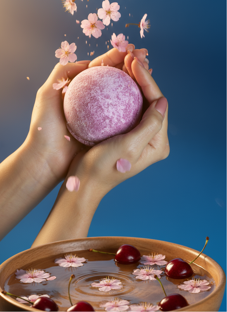 Jumbo kirsebær Badebombe